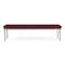 Lesro Lenox Steel 3 Seat Bench, Wine/Mulberry (Red) Seat, Wine/Mulberry Back, 67 W 21 L 18.5 H LS3001 - alternate 1